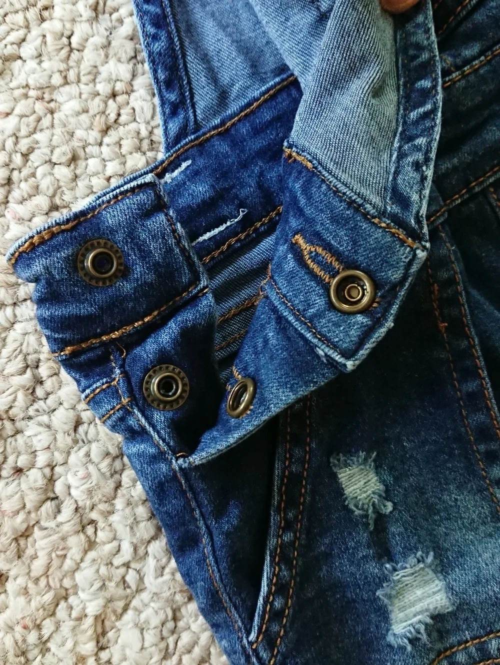 7 For All Mankind Toddler Girls Dark Wash Denim Overalls Size 4T